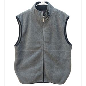 Foot Locker Unisex Gray Fleece Pocketed Full Zip Vest